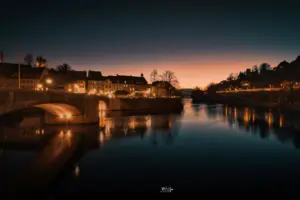 Abendstimmung in Laufenburg am Rhein.