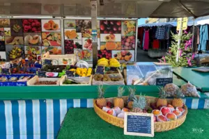 Ein grosses und vielfältiges Früchte Angebot am Marktstand.